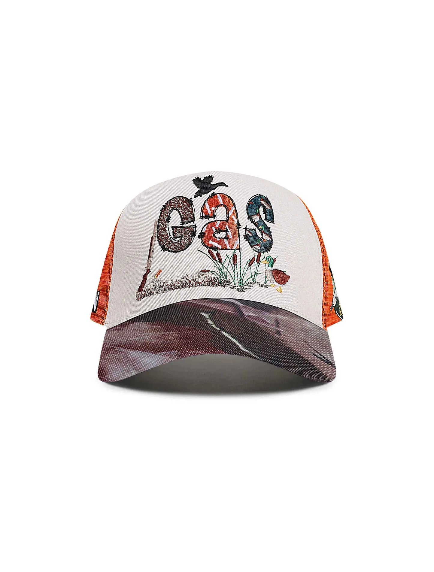 GasNYC Gas Season Trucker Hat -Cream/Orange