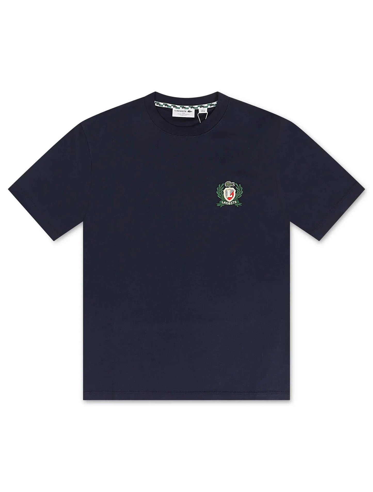 Lacoste Embroidered Badge Tee - Navy