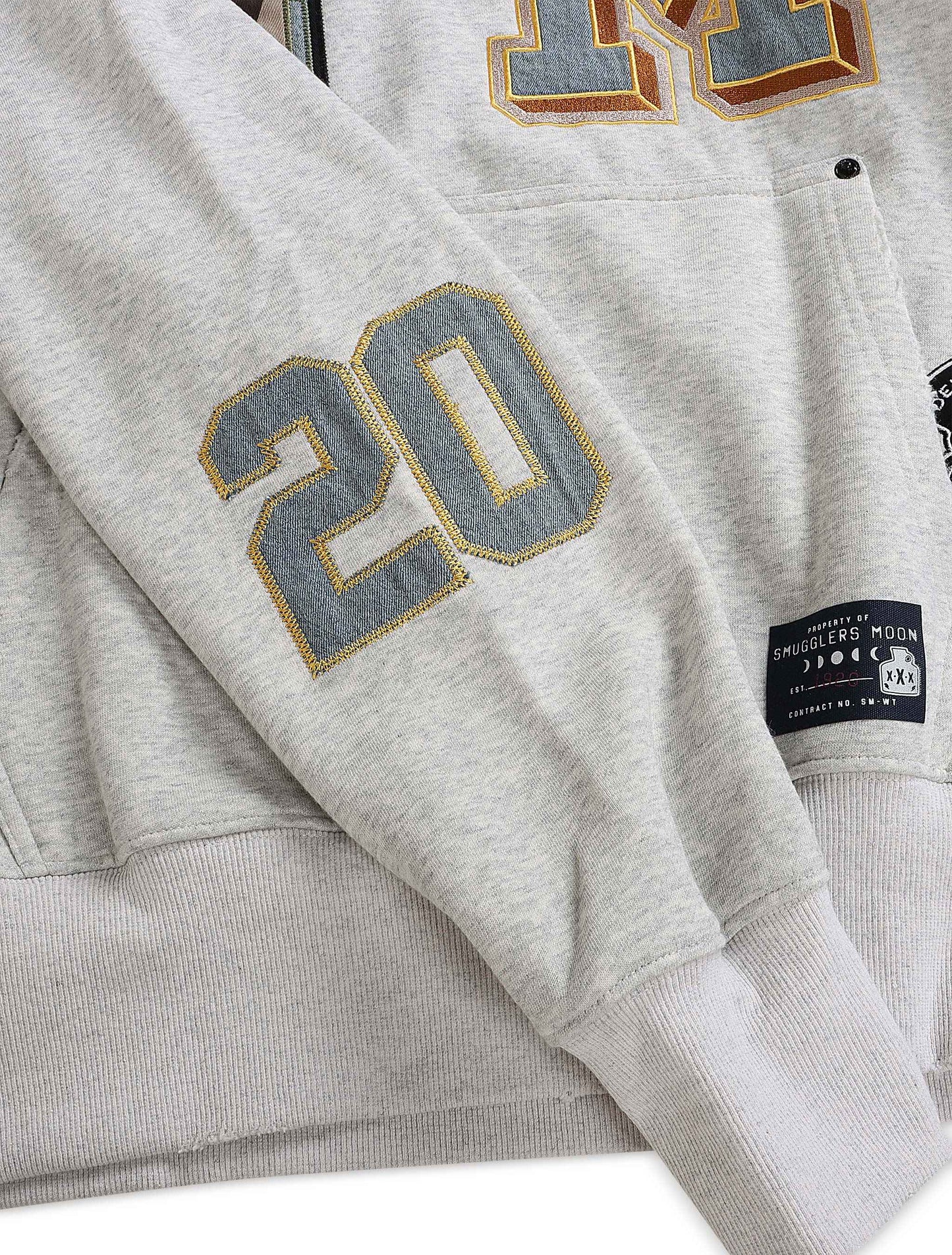 Smugglers Moon Woven Hoodie - Heather Grey