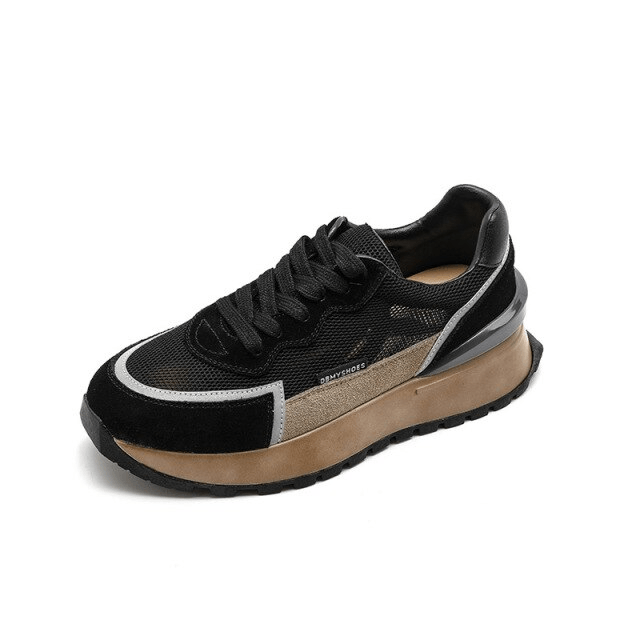 Koby Women's Flat Leather Platform Sneaker - Luxuryurbanwear
