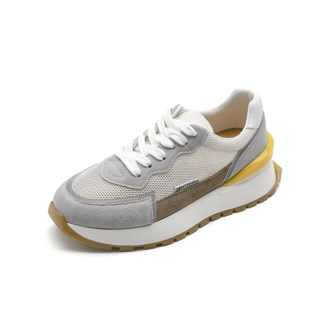 Koby Women's Flat Leather Platform Sneaker - Luxuryurbanwear