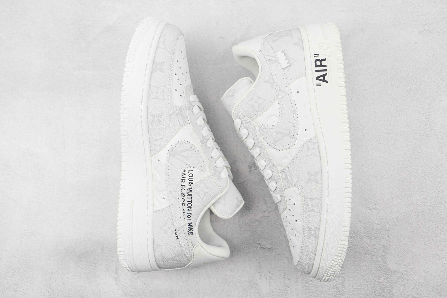 Custom LV x NK Air Force Virgil Abloh Monogram SneakerNational