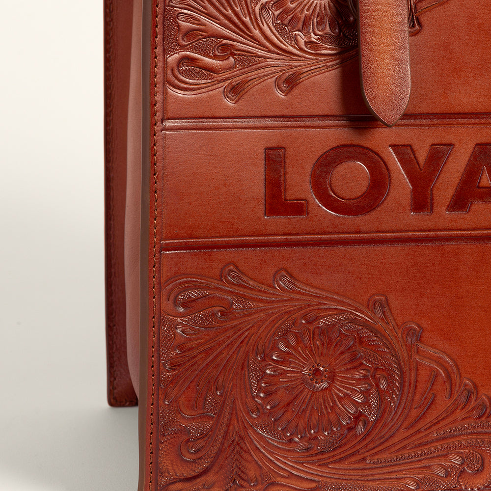 Loyal West Mivva Handtooled Medium Bag - Soft Walnut Leather