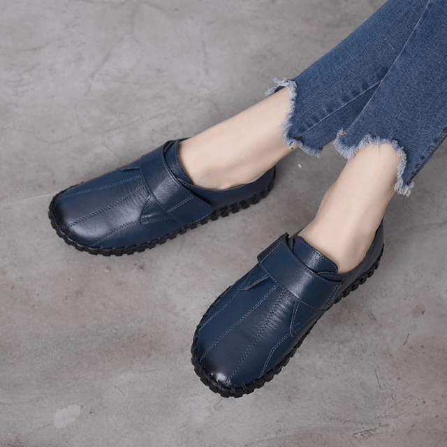 USS Shoes Lina Women's Soft Flat Leather Loafer Shoes