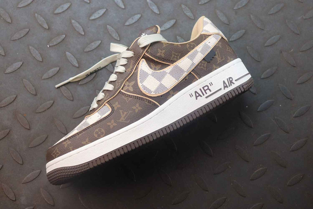 Air Force 1 Low Trainer Brown Monogram Sneakers