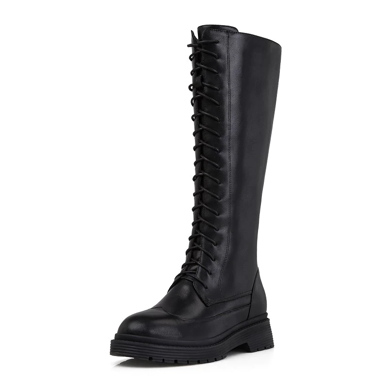 USS Shoes Luca Women's Winter Lace-Up Leather Boots - Luxuryurbanwear