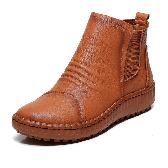 USS Shoes Rudy Women's Warm Leather Black Boots - Luxuryurbanwear