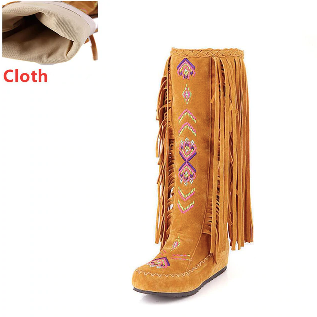 Naisha Boots Mid Calf - Luxuryurbanwear