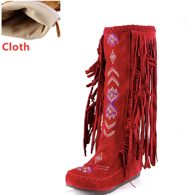 Naisha Boots Mid Calf - Luxuryurbanwear