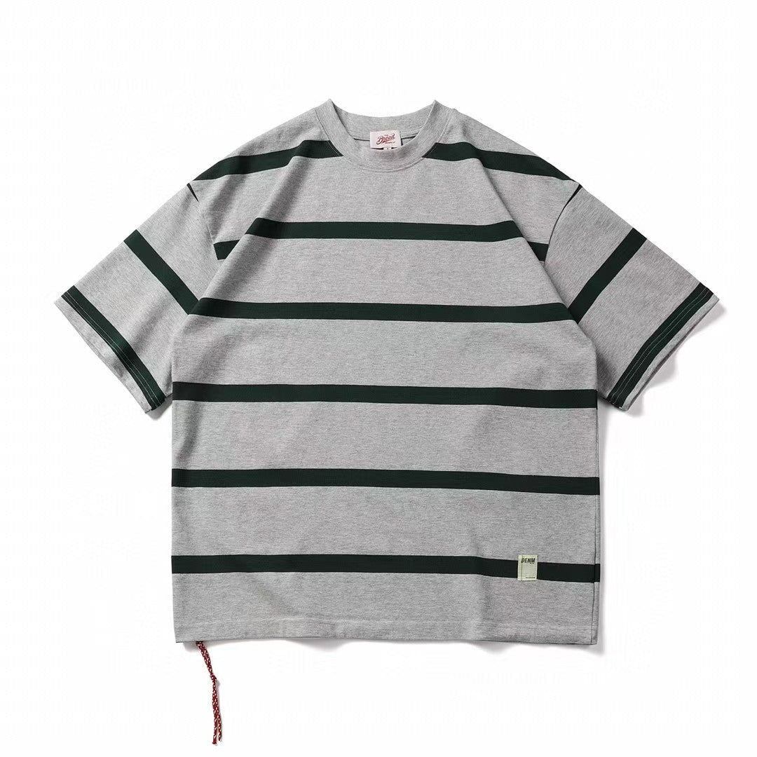 Retro Heavyweight Striped Cotton Tee