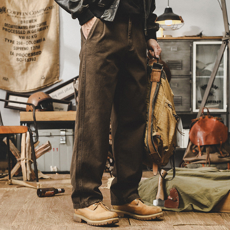 Vintage Washed Heavyweight Straight Leg Pants