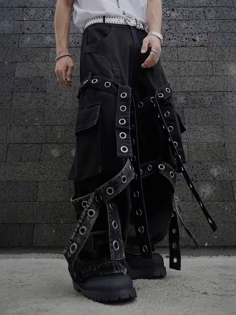 Heavy Punk Wide-Leg Pants