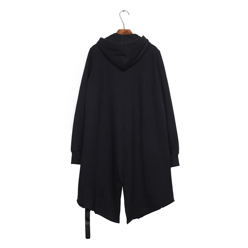 Dark Hooded Long Jacket