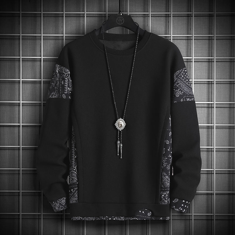 TwoTone Waffle Knit Layered Sweatshirt