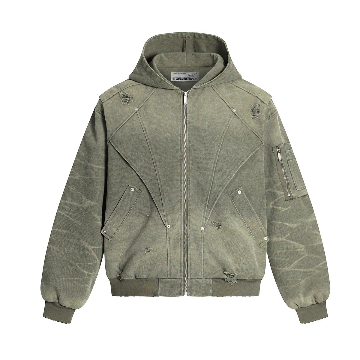 Heavy Washed Distressed Jacket