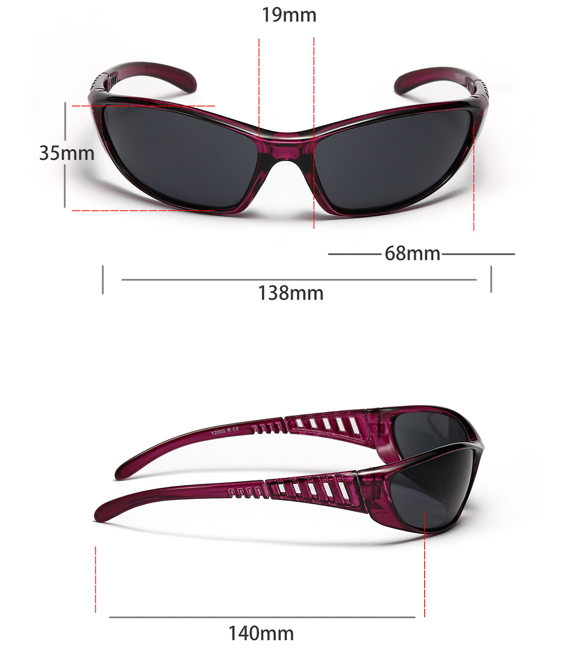 Y2K Silver Futuristic Cutout Sunglasses