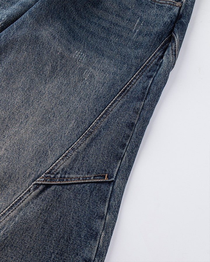 Baggy Loose Fit Blue Panel Jeans