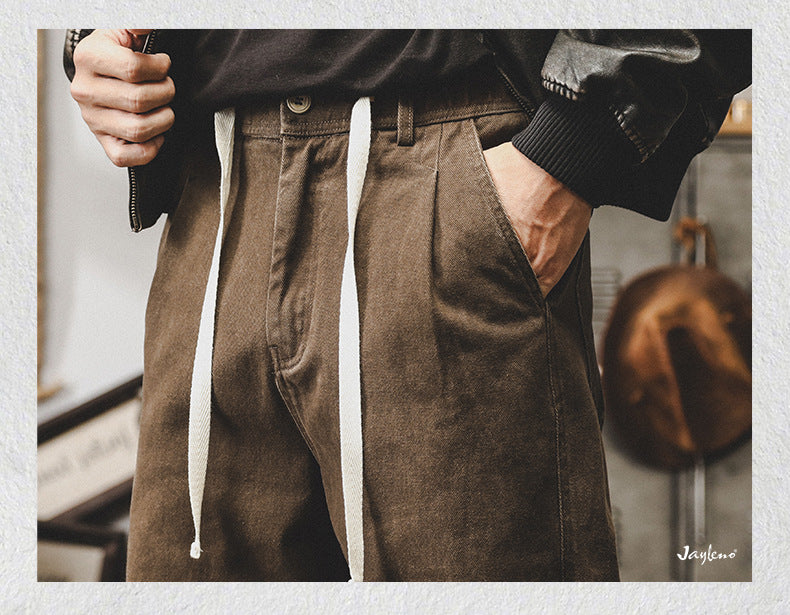 Vintage Washed Heavyweight Straight Leg Pants