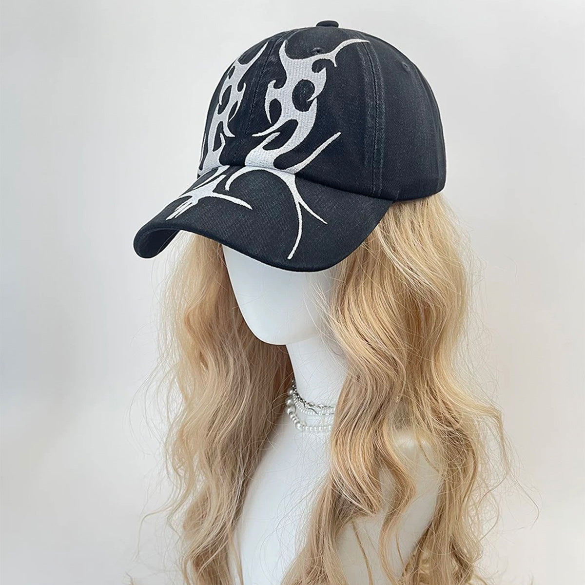 Embroidery Flame Baseball Cap