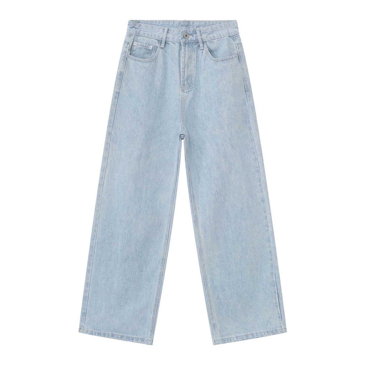 Light Blue Straight Leg Jeans