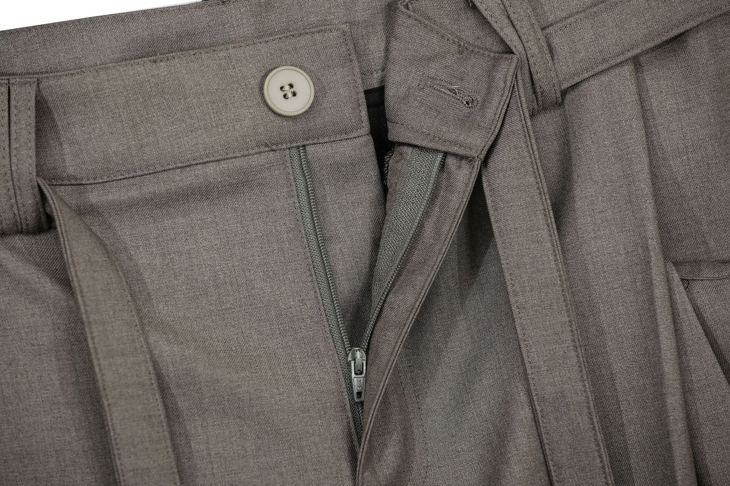 Retro Chic Pleated Relaxed Fit Trousers