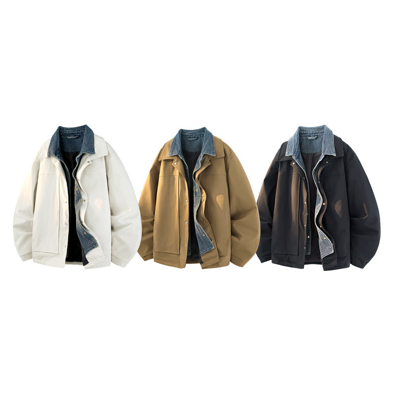 Denim Faux TwoPiece Jacket
