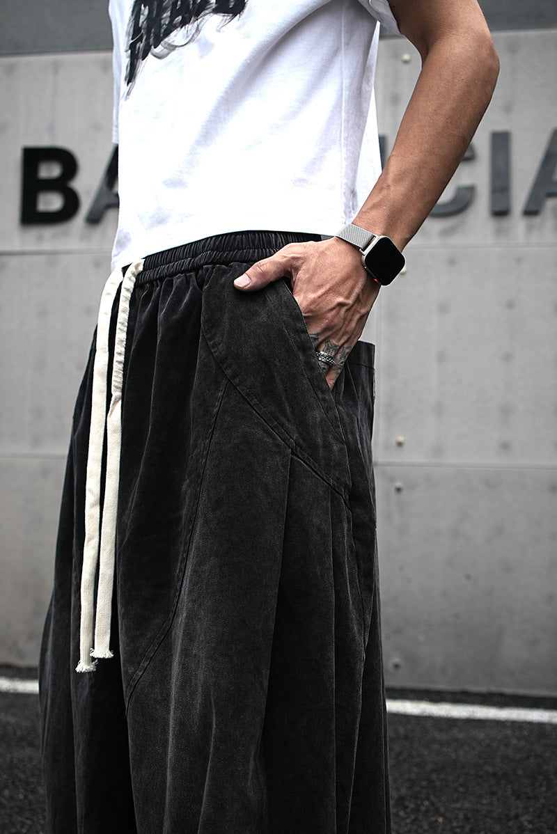 Baggy Wide-Leg Harem Pants