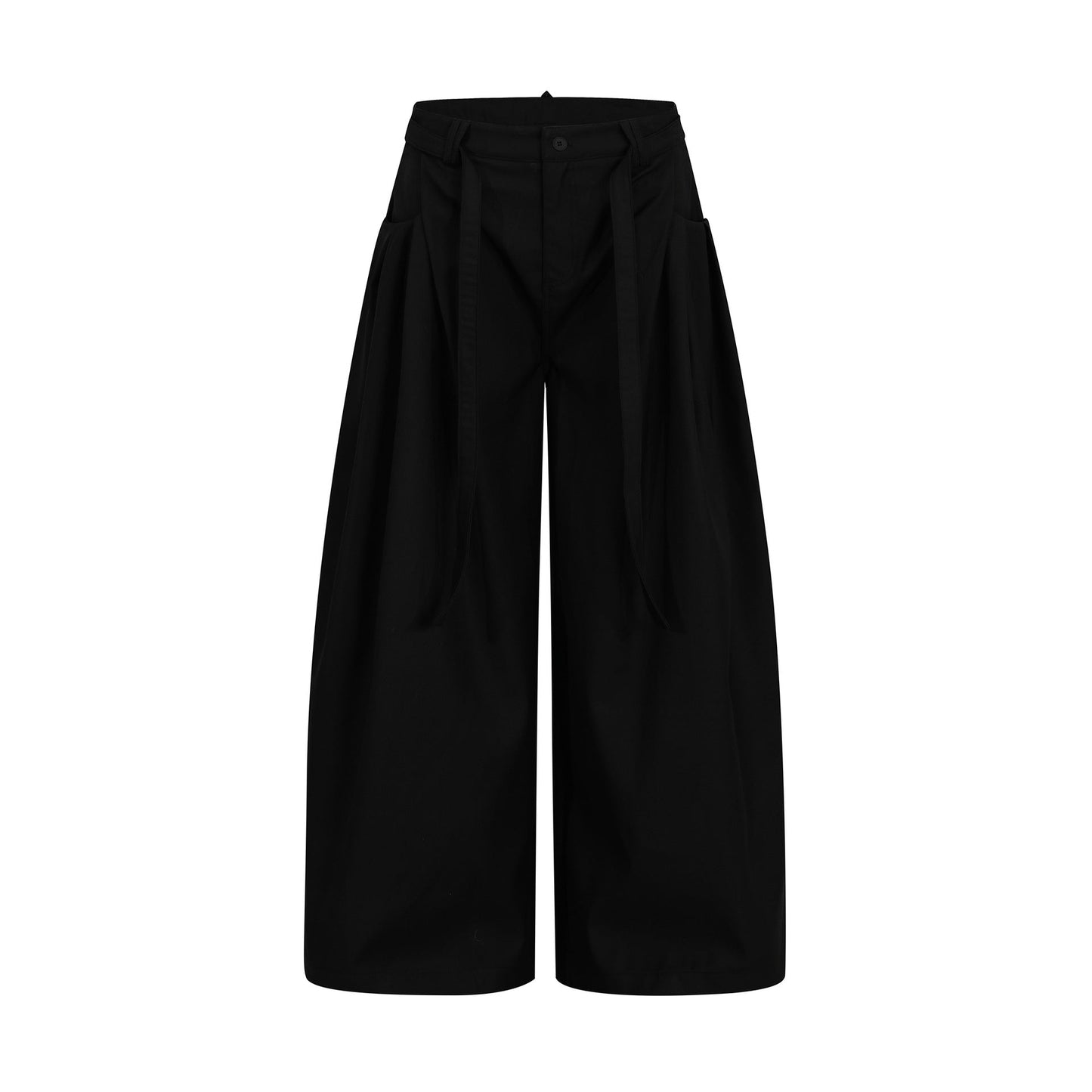 Retro Chic Pleated Relaxed Fit Trousers