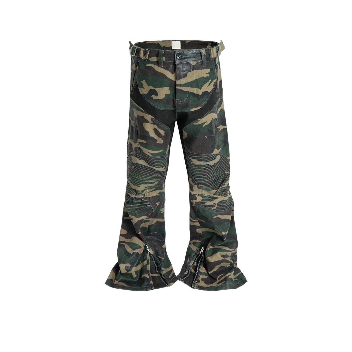 Splicing Camo Wide Leg Flared Pants