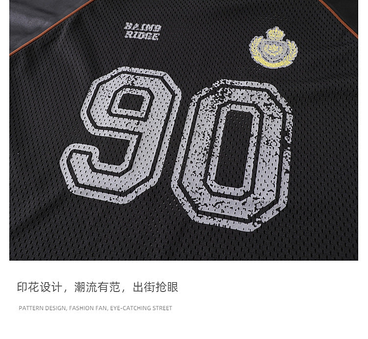 Retro 90's Star Graffiti Mesh Football Tee