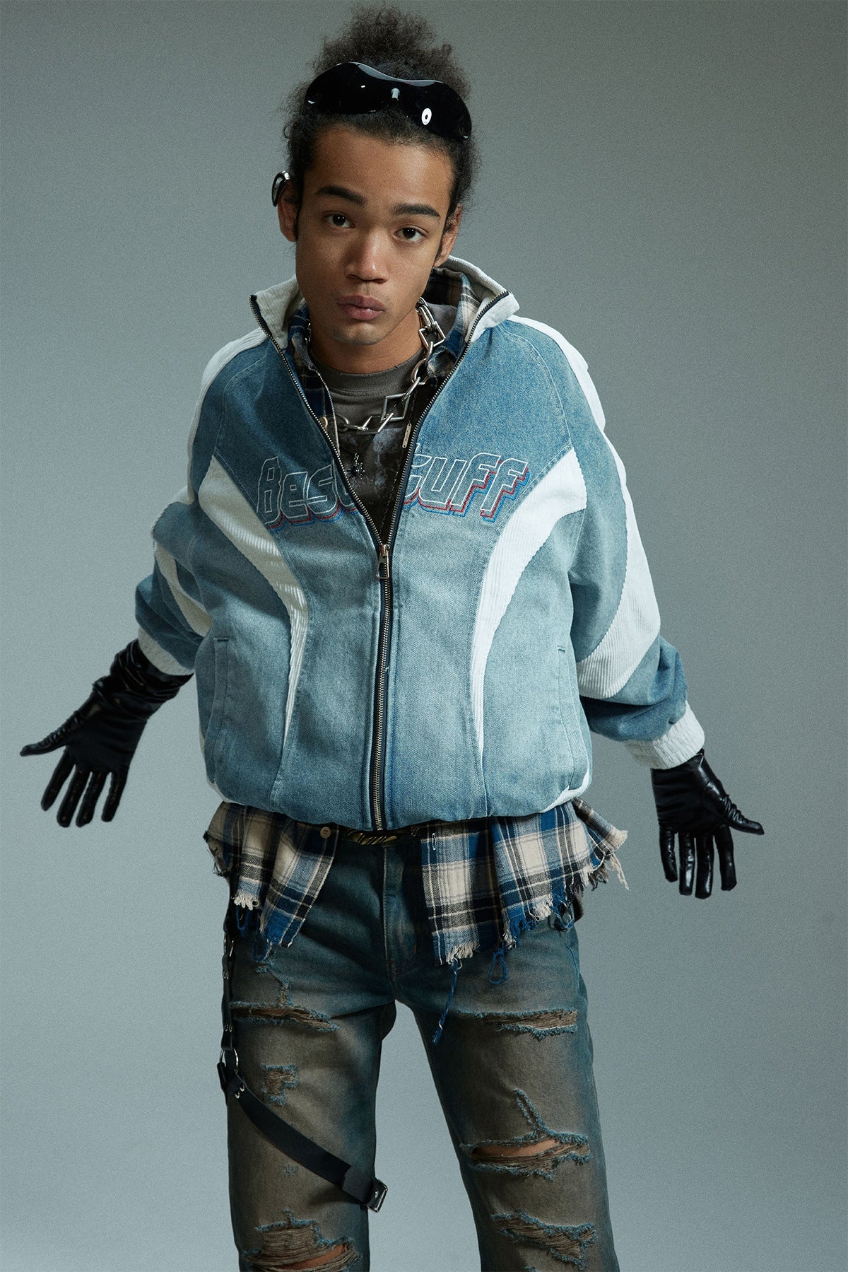 Retro Biker Splicing Jacket