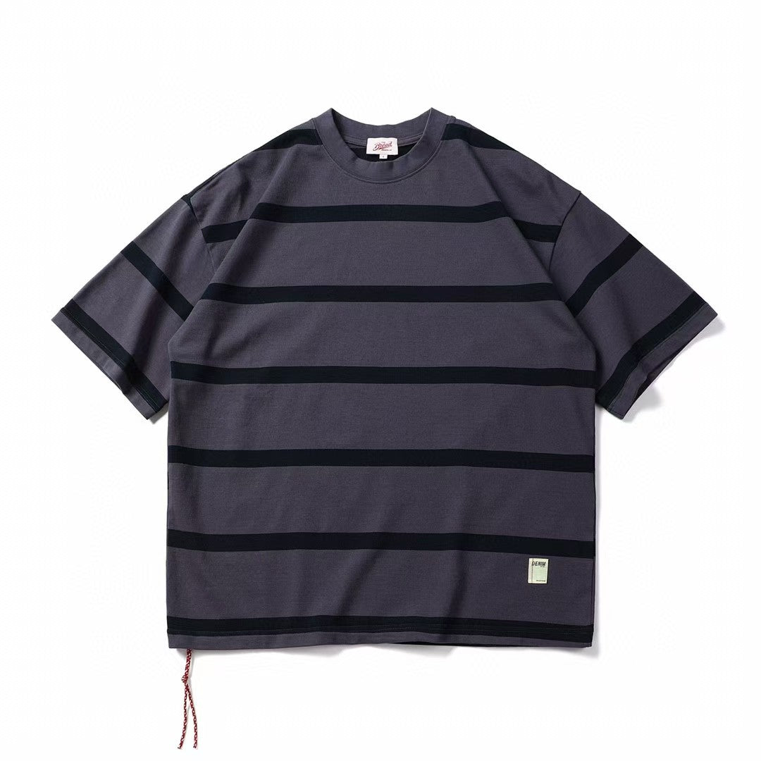 Retro Heavyweight Striped Cotton Tee