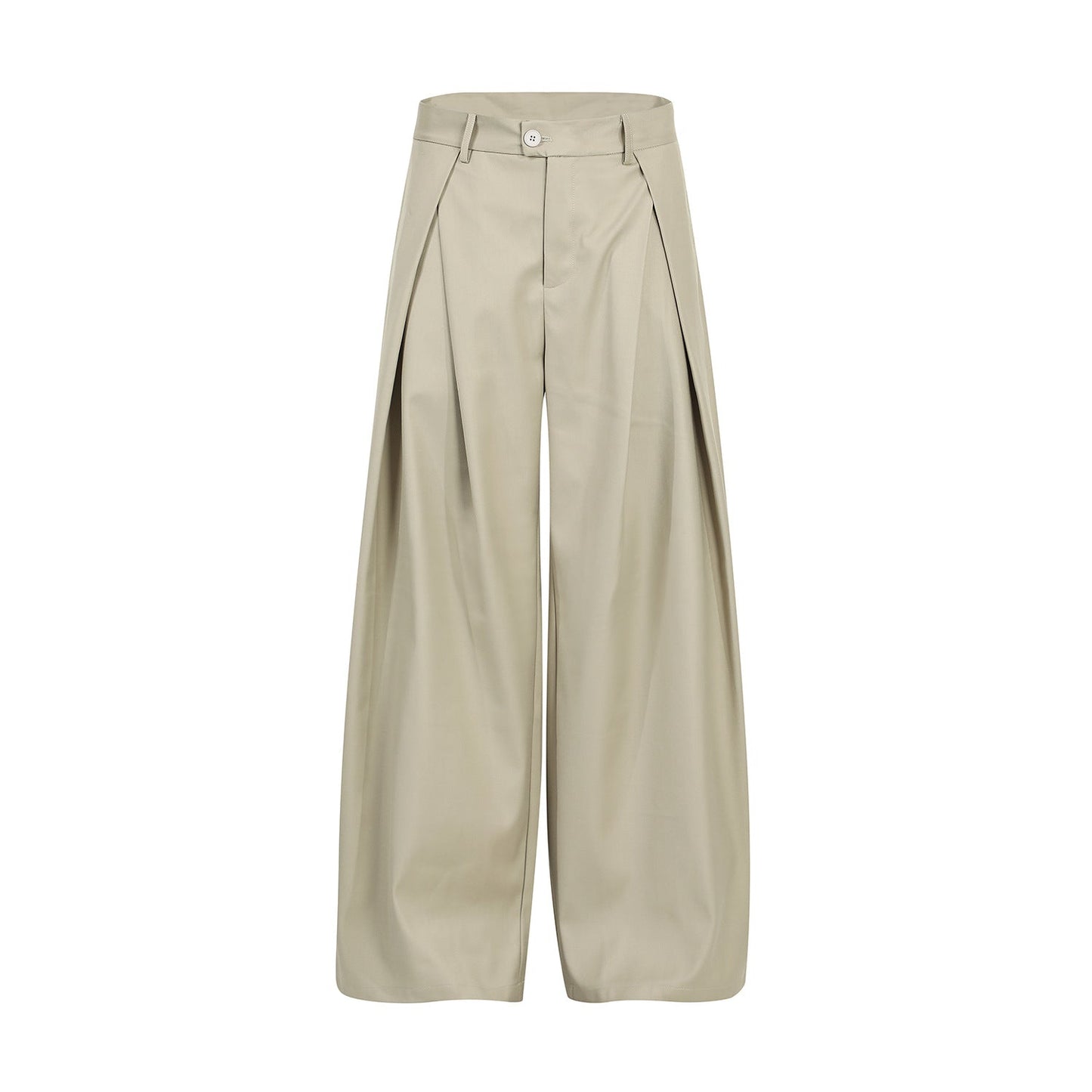 Retro Loose Pleated Deconstructed Casual Trousers