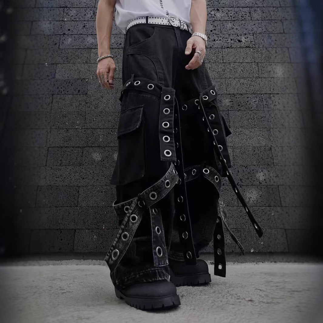 Heavy Punk Wide-Leg Pants