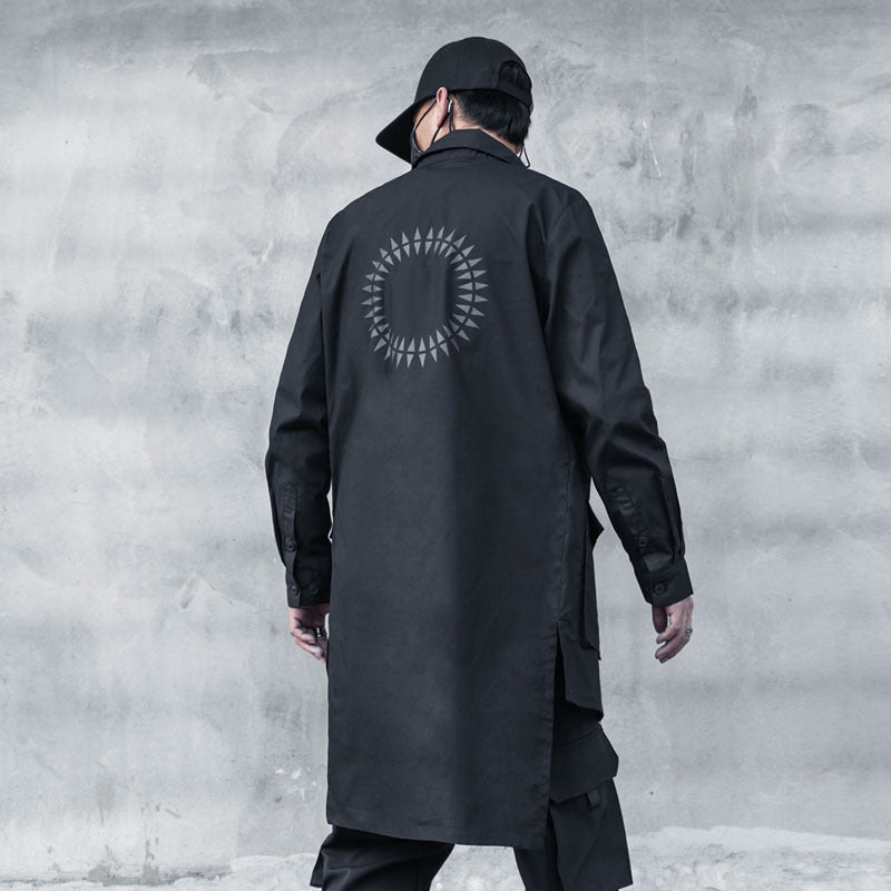 Black Long Overshirt Jacket