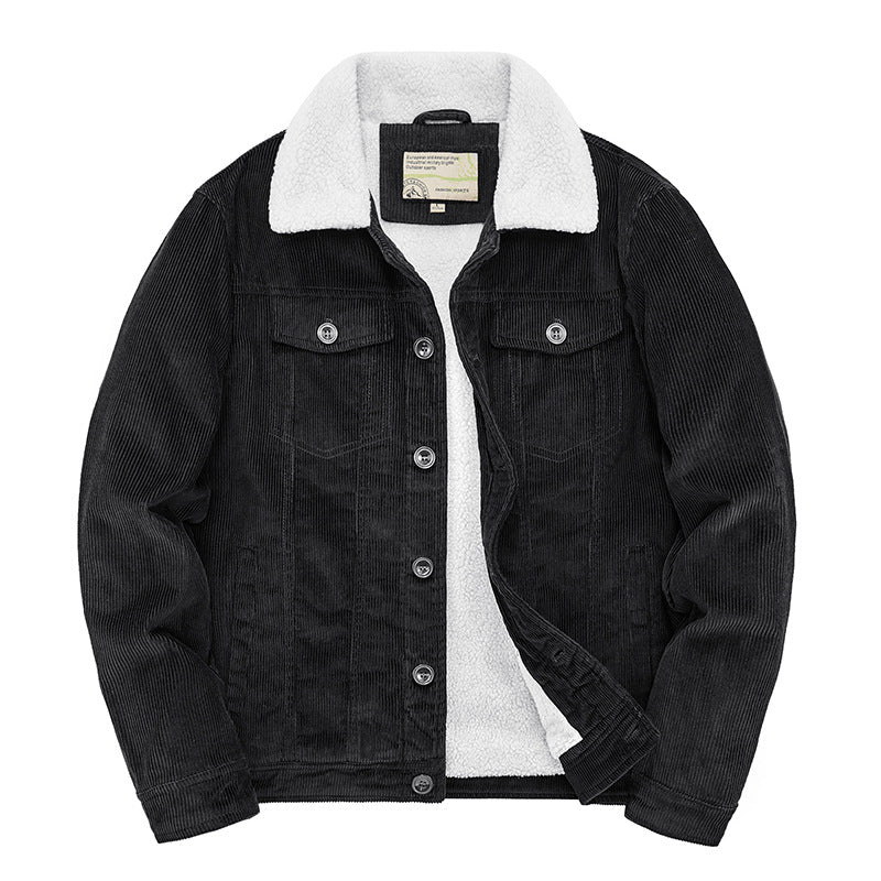 Corduroy Fleece Lined Cotton Trucker Jacket