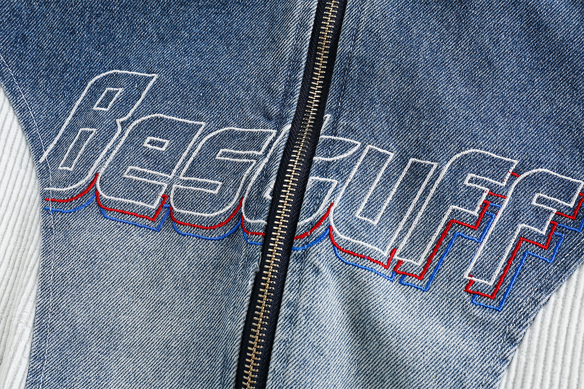 Retro Biker Splicing Jacket