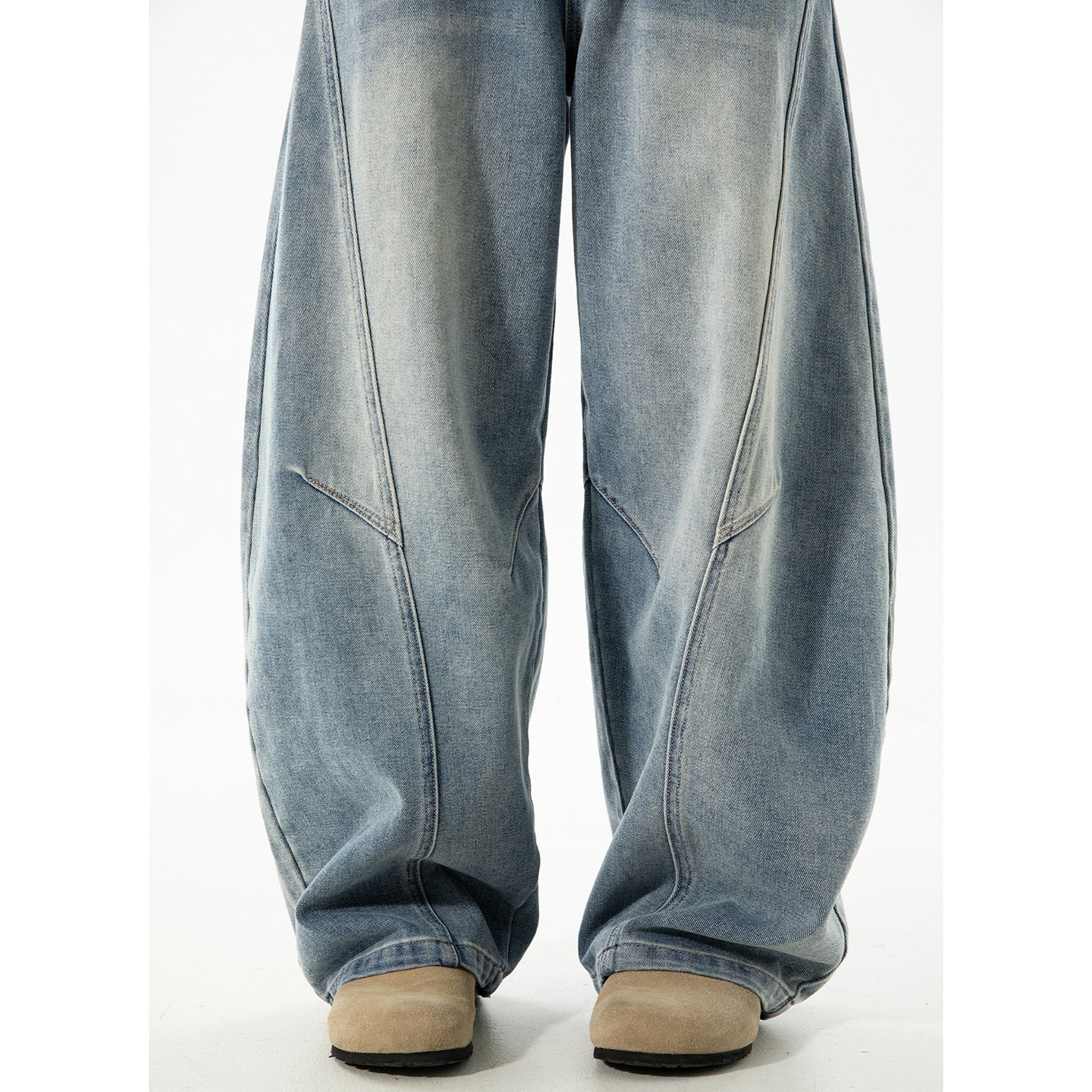 Retro Panelwork Denim Jeans