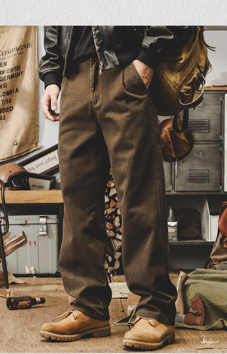 Vintage Washed Heavyweight Straight Leg Pants