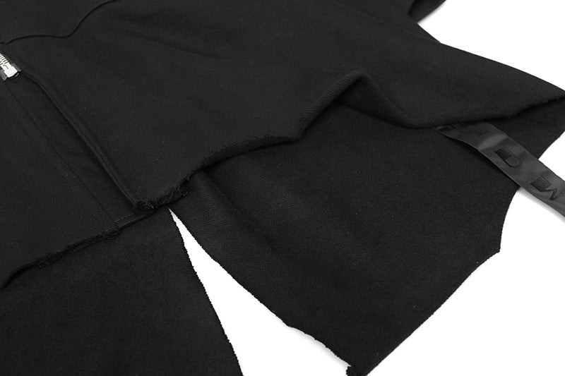 Dark Hooded Long Jacket