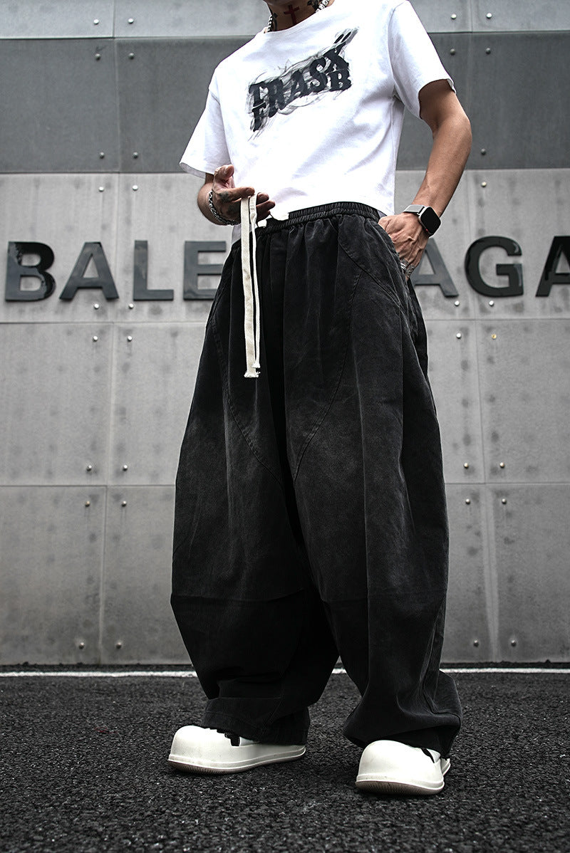 Baggy Wide-Leg Harem Pants