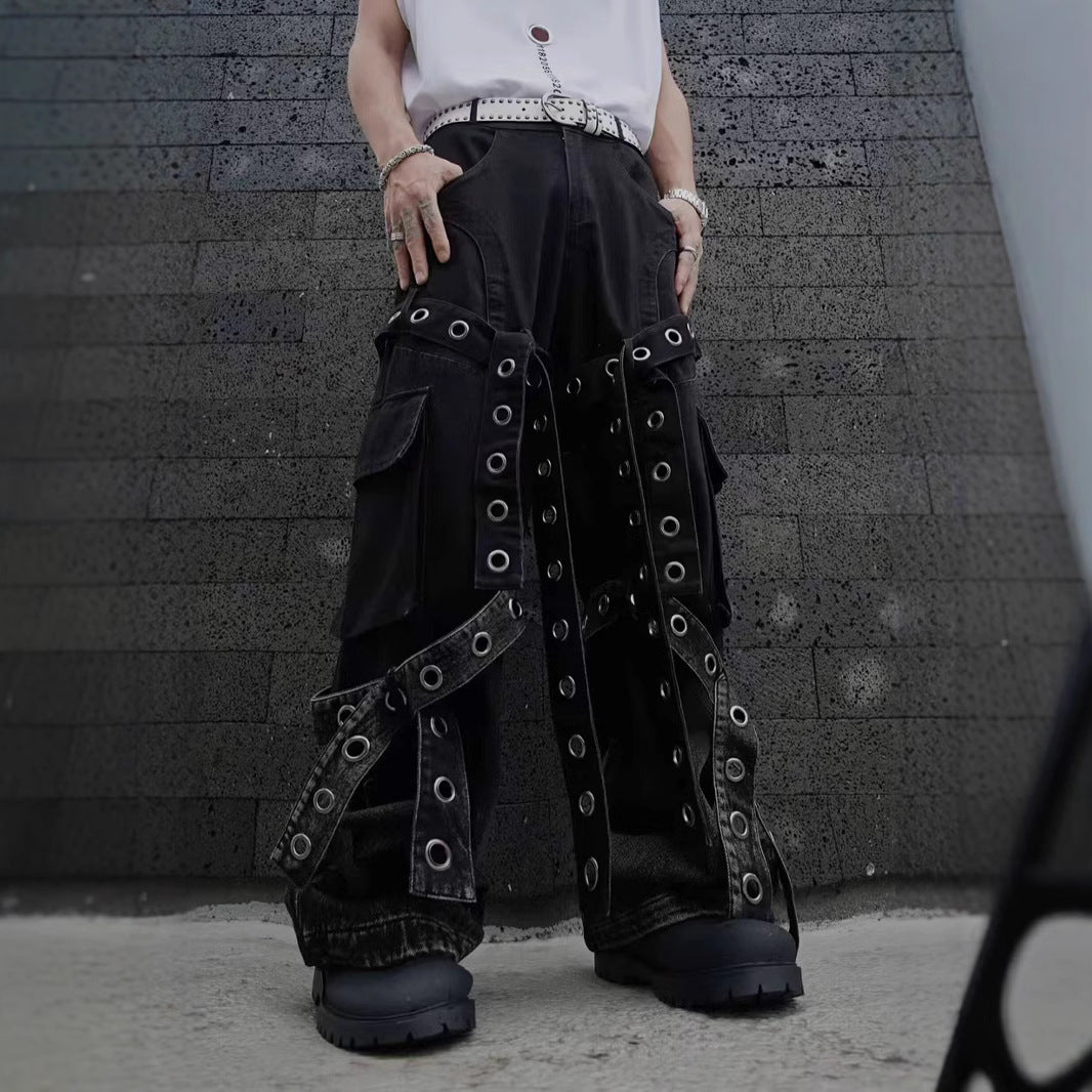 Heavy Punk Wide-Leg Pants