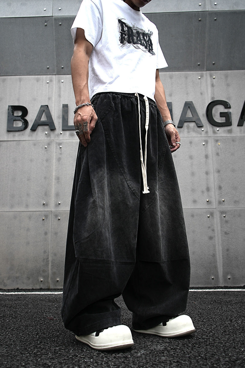 Baggy Wide-Leg Harem Pants