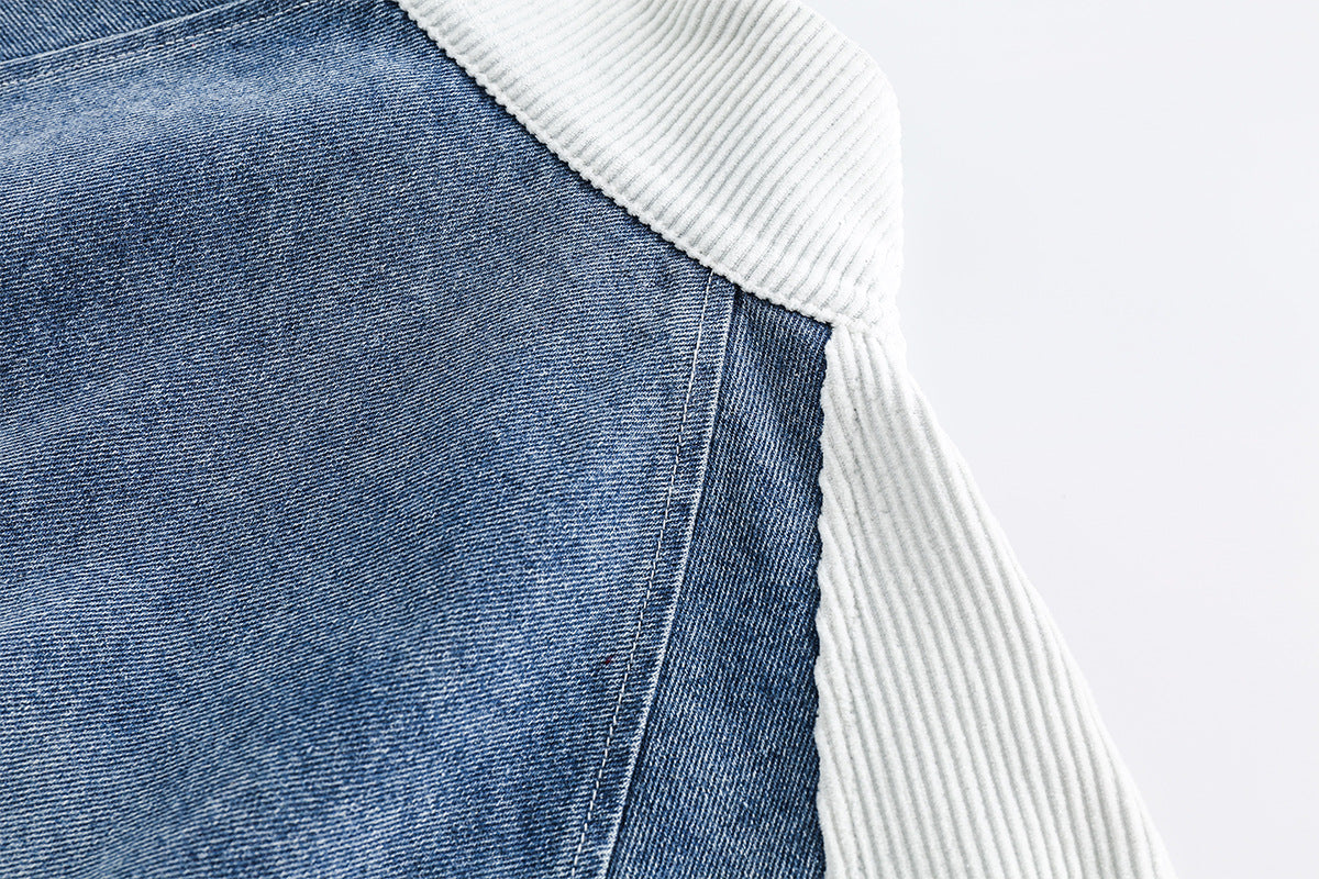 Retro Biker Splicing Jacket