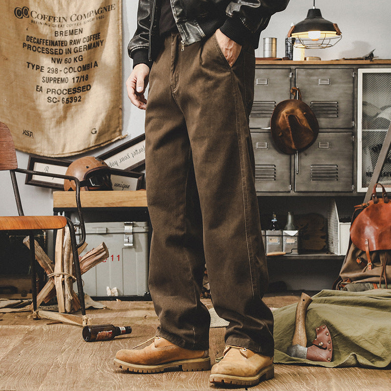 Vintage Washed Heavyweight Straight Leg Pants