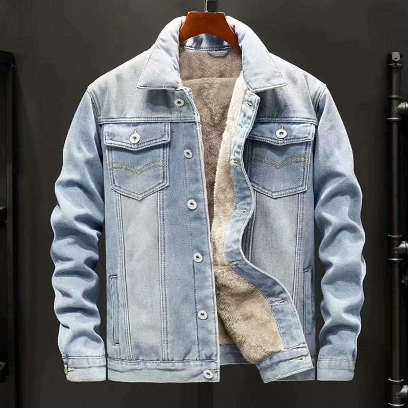 Velvet Thicken Denim Jacket