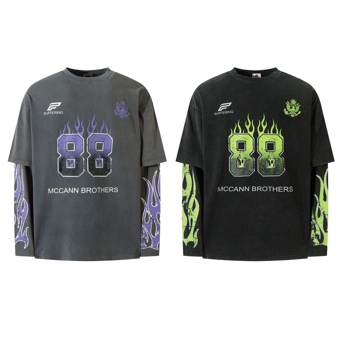 Green Flame '88' Long Sleeve Tee