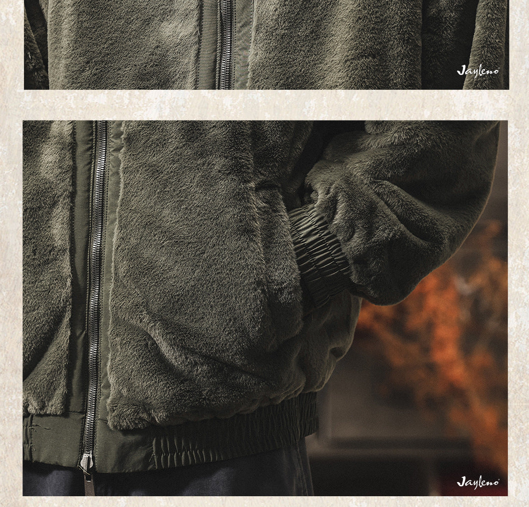 Reversible Faux Mink Winter Coat