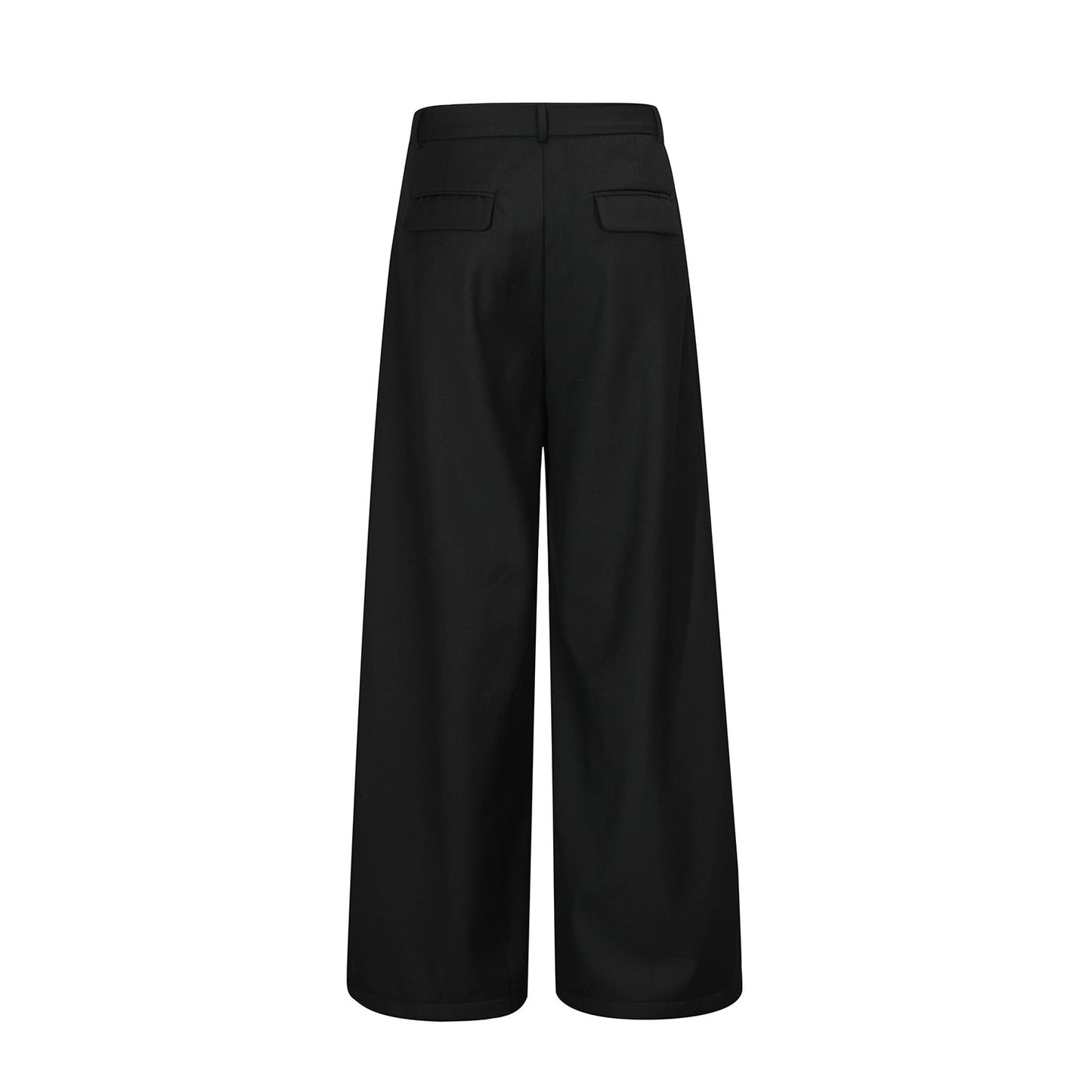 Retro Loose Pleated Deconstructed Casual Trousers