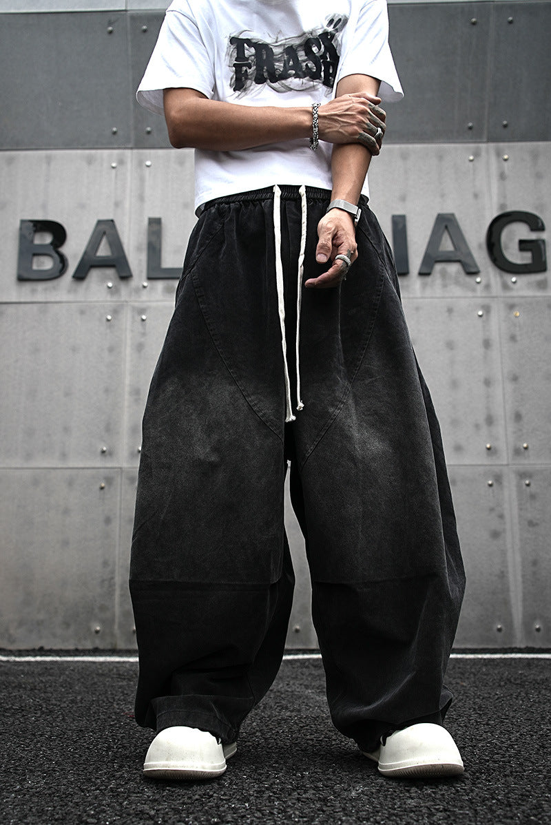 Baggy Wide-Leg Harem Pants